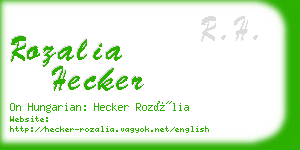 rozalia hecker business card